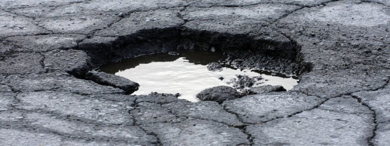 Example of a pothole